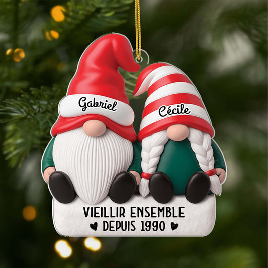 6232OFR1 effet dimpression 3d ornement noel acrylique personnalise couple toi et moi vieillir ensemble 6232ottmg