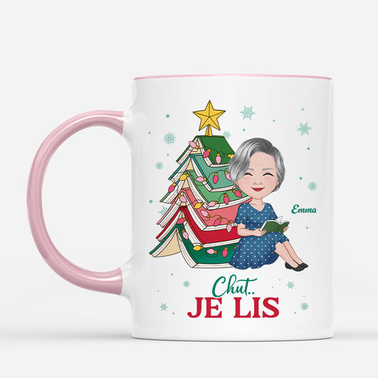 6233MFR2 mug personnalise femme amoureuse des livres deja prise pour noel 6233mkl5a