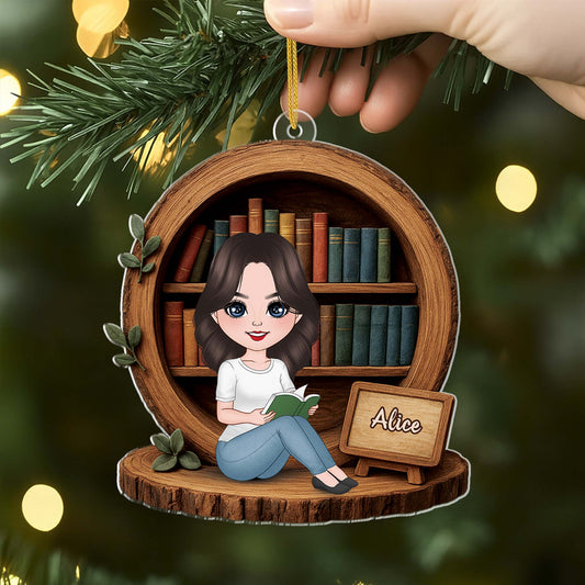 6234OFR2 effet dimpression 3d ornement acrylique personnalise cadeau noel fille qui aime les livres 6234o3qaa