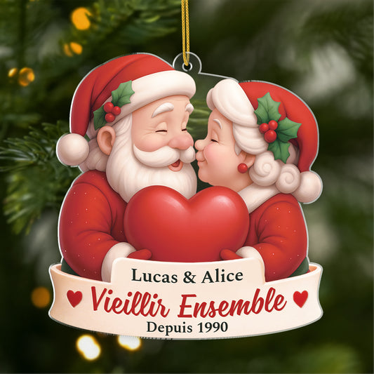 6238OFR1 effet dimpression 3d ornement noel acrylique personnalise vieillir ensemble couple 6238okqng