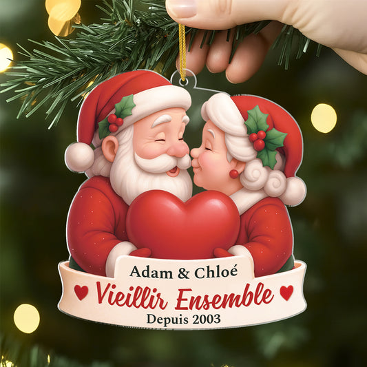 6238OFR2 effet dimpression 3d ornement noel acrylique personnalise vieillir ensemble couple 6238okqng