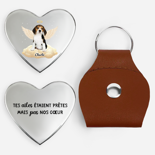 6260AFR1 calin de poche personnalise forme de coeur photo commemorative chien et chat tes ailes etaient pretes 6260ajsfzc