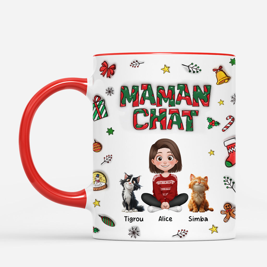 6270MFR2 effet dimpression 3d mug personnalise maman chat de noel 6270mkhad