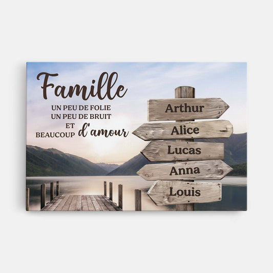 6305CFR1 toile personnalisee avec prenom amour de famille 6305cttni