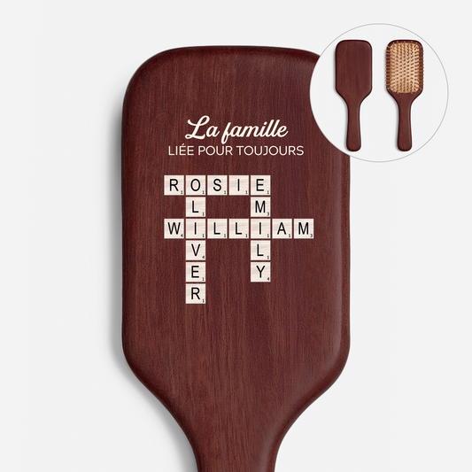 6306AFR1 brosse a cheveux personnalisee en bois de santal imprimee mots croises de famille soeur et frere 6306aq8f5e_9fbc2426 d7df 44f6 b6c8 0efd94631c3e