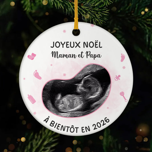 6312OFR1 ornement ceramique personnalise avec photo joyeux noel de bebe en route 6312o3vak