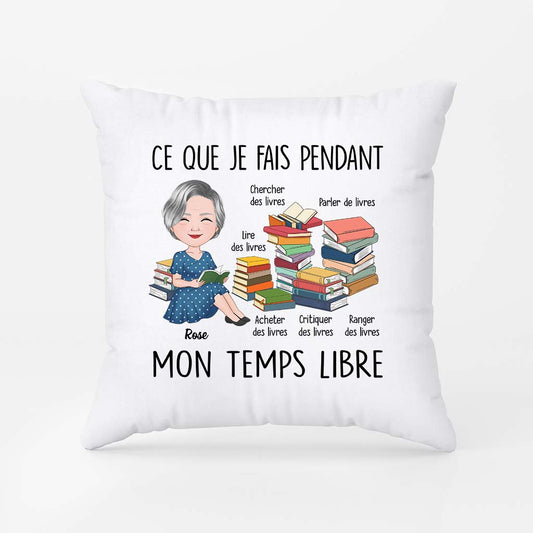 6322PFR2 coussin personnalise pour femme qui aime les livres pendant mon temps libre 6322pkq5a