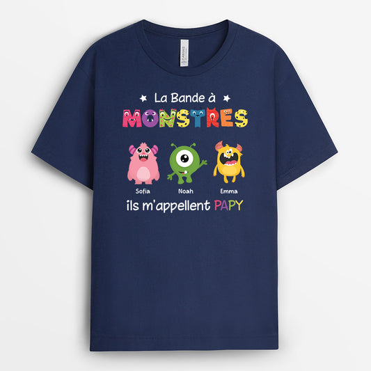 6327AFR1 t shirt personnalise la bande des monstres de papy mamie 6327a6lab_2