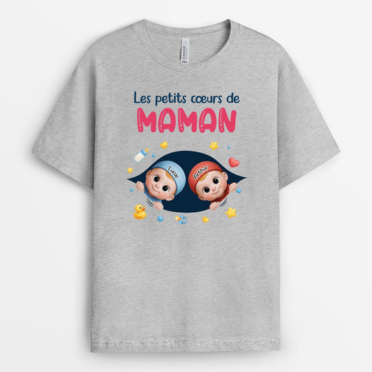 6330AFR1 t shirt personnalise pour future maman le petit coeur de maman 6330a6lwa_2