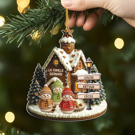 6335OFR2 effet dimpression 3d ornement noel acrylique personnalise famille bonhomme de neige avec prenom 6335otv5i