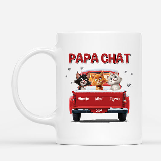 6368MFR1 mug personnalise papa chat avec voiture 6368m8qad