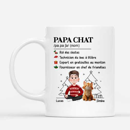 6389MFR1 mug personnalise definition de maman chat et papa chat 6389mtqmd