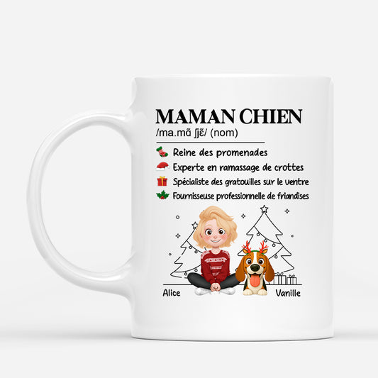 6389MFR1 mug personnalise definition de maman chien et papa chien 6389mtqmc
