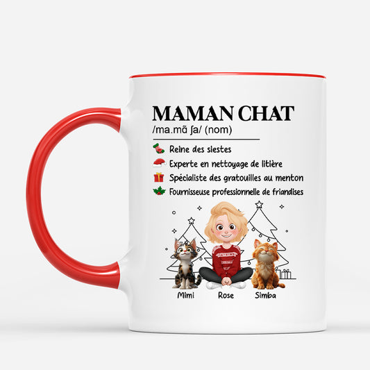 6389MFR2 mug personnalise definition de maman chat et papa chat 6389mtqmd