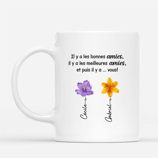 6404MFR1 mug personnalise meilleure amie il y a toi avec fleur 6404mkv5a