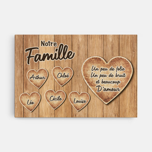 6413CFR1 toile personnalisee notre famille avec coeur 6413c6tai_b5872598 ae63 4faa 8d99 207082c2b33c