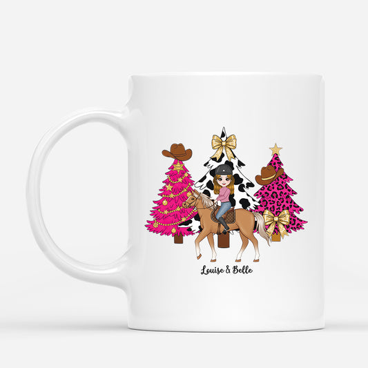 6431MFR1 mug personnalise femme noel avec mon cheval 6431m3mau