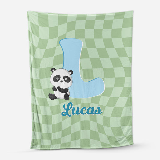 6435BFR1 plaid enfant personnalise avec prenom_ joli animal 6435bkhmk