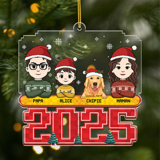 6438OFR1 ornement noel acrylique personnalise famille avec chien et chat tu es ma maison 6438otyzi