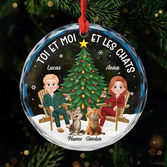 6458OFR1 ornement en verre personnalise couple toi moi et le chat avec sapin de noel 6458o3vmd_e82909dc ebd4 442c b8a5 a2482dbb4389