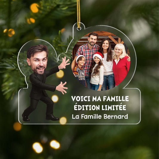 6491OFR1 ornement noel acrylique personnalise avec photo voici ma famille 6491o8vzi