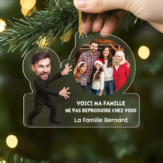 6491OFR2 ornement noel acrylique personnalise avec photo voici ma famille 6491o8vzi
