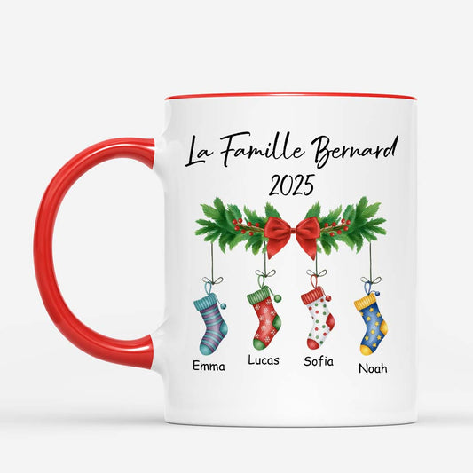 6497MFR2 mug noel personnalise chaussettes de famille 6497m3kzi