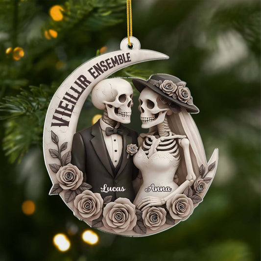 6505OFR1 effet dimpression 3d ornement noel acrylique personnalise vieillir ensemble couple squelette 6505o3lwg_1
