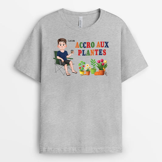 6507AFR2 t shirt personnalise jardin accro aux plantes 6507a8vca
