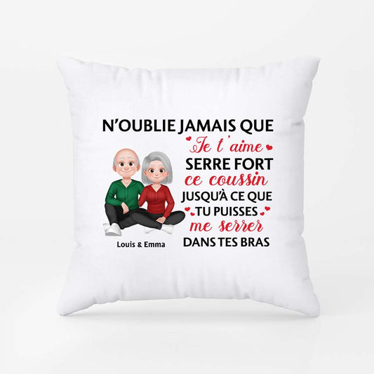 6511PFR2 coussin personnalise couple me serrer dans tes bras 6511p
