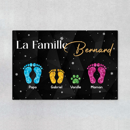 6521DFR1 paillasson famille personnalise nos empreintes de pied_ 6521d3kmi