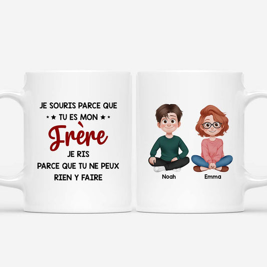 6532MFR1 mug personnalise pour frere et soeur tu es mon frere 6532m3tze