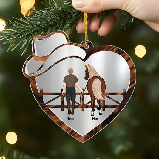6546OFR2 ornement acrylique personnalise personne qui aime les chevaux 6546o6pau