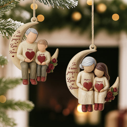 6550OFR1 effet dimpression 3d ornement noel en bois a 1 couche personnalise papymamie jusqua la lune et retour 6550o6lzb_2