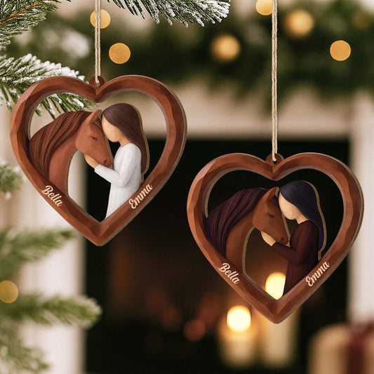 6571OFR2 effet dimpression 3d ornement noel en bois a 1 couche personnalise cadeau pour fan de cheval_ 6571o8v5u