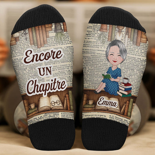 6582JFR2 chaussettes personnalisees pour femme fille qui aime ses livres 6582jkz5a