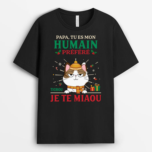 6588AFR1 t shirt personnalise de noel humain prefere de chat 6588aklmd_1_34af177a 68e3 4dd8 a3a6 1db2d9b3d9a0