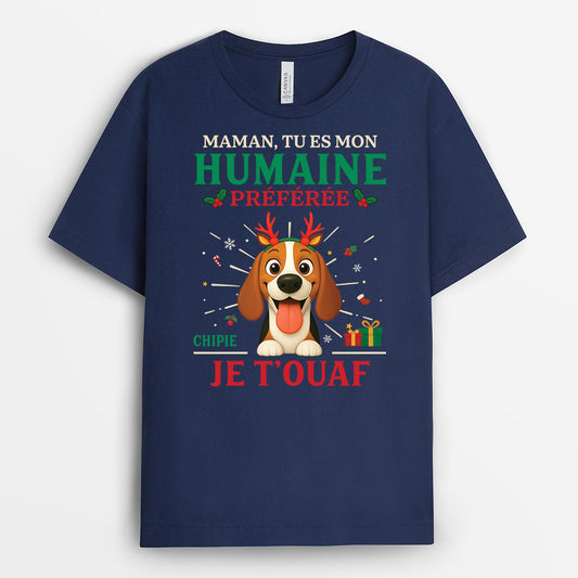 6588AFR1 t shirt personnalise de noel humain prefere de chat 6588aklmd_2