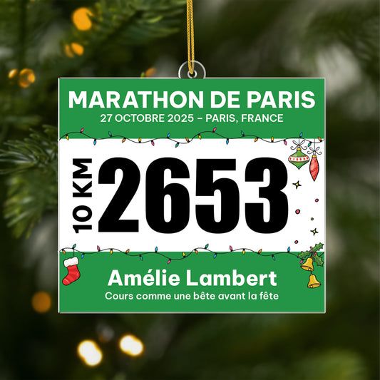 6589OFR1 ornement acrylique personnalise pour femmehomme coureur de marathon 6589o8pna