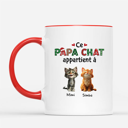 6605MFR2 mug de noel personnalise ce papa chat appartient a 6605mkv5d