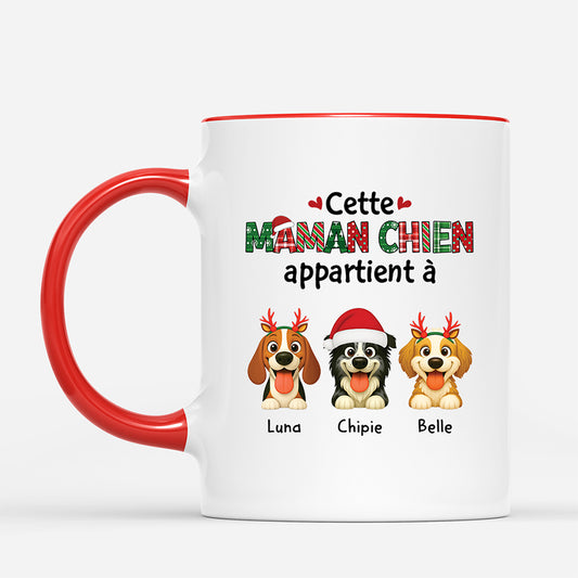 6605MFR2 mug de noel personnalise ce papa chien appartient a 6605mkv5c