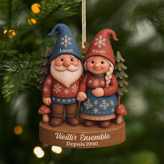 6647OFR1 effet dimpression 3d ornement de noel en bois a 1 couche personnalise vieillir ensemble depuis 6647oklmg_1