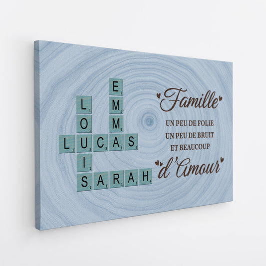 6648CFR2 toile mot croise personnalise cest notre famille 6648c8qci