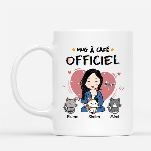 6649MFR1 mug personnalise chat pour femme pyjama officiel avec coeur 6649mkv5d