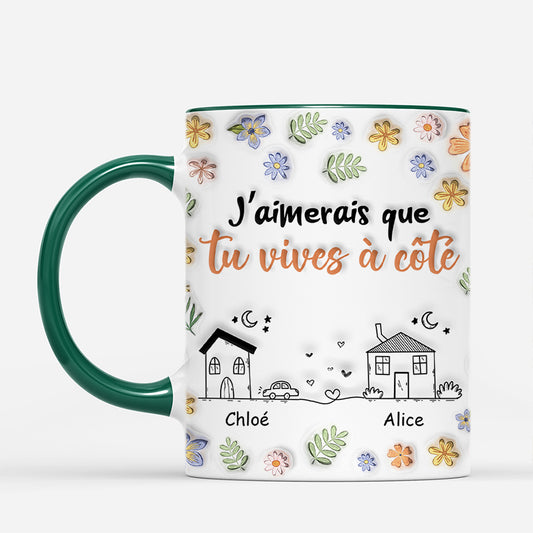 6655MFR2 effet dimpression 3d mug personnalise meilleure amie vivre a cote 6655mkm5f