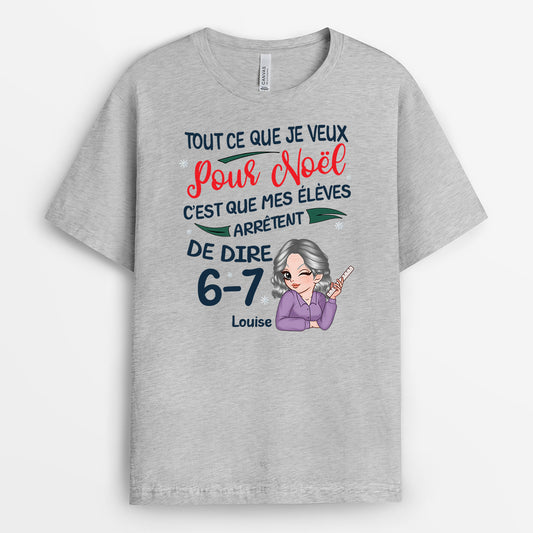 6672AFR2 t shirt personnalise drole pour professeur arreter de dire 6 7 6672atvnt