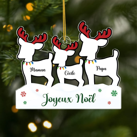 6723OFR1 ornement acrylique personnalise famille renne de noel 6723otzai