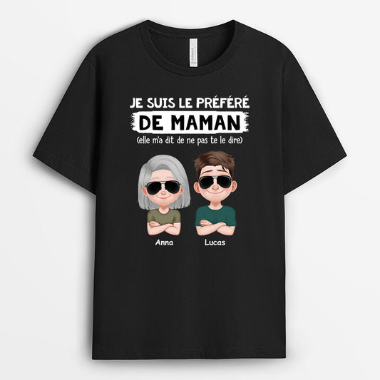 6740AFR1 t shirt personnalise pour fillefils je suis le prefere de maman 6740a6twa_b67d58d3 38a5 42c6 9ce4 8148973836ff