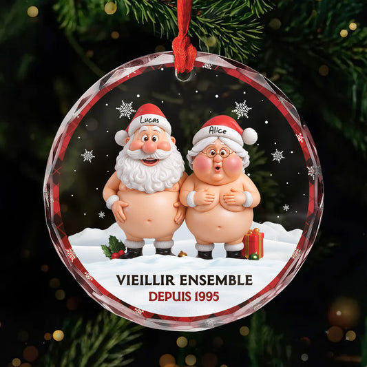6763OFR1 ornement noel en verre personnalise couple vieillir ensemble avec humour 6763o8l5g