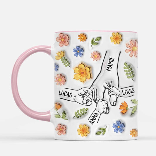 6777MFR2 effet dimpression 3d mug personnalise jolies fleurs de mamanmamie 6777m3vwa